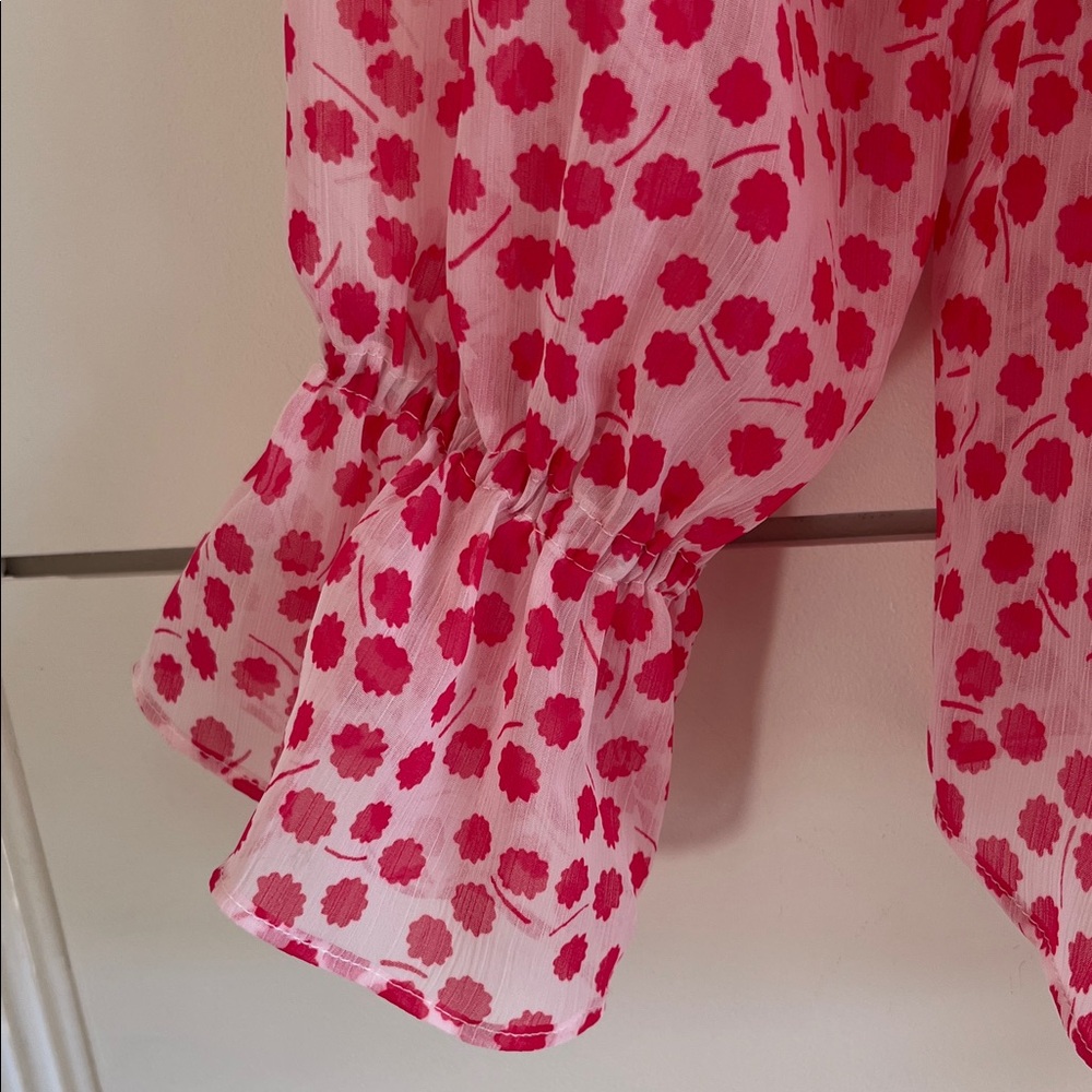Boden Florence Pink Floral Blouse Size 8 - Picture 6 of 9